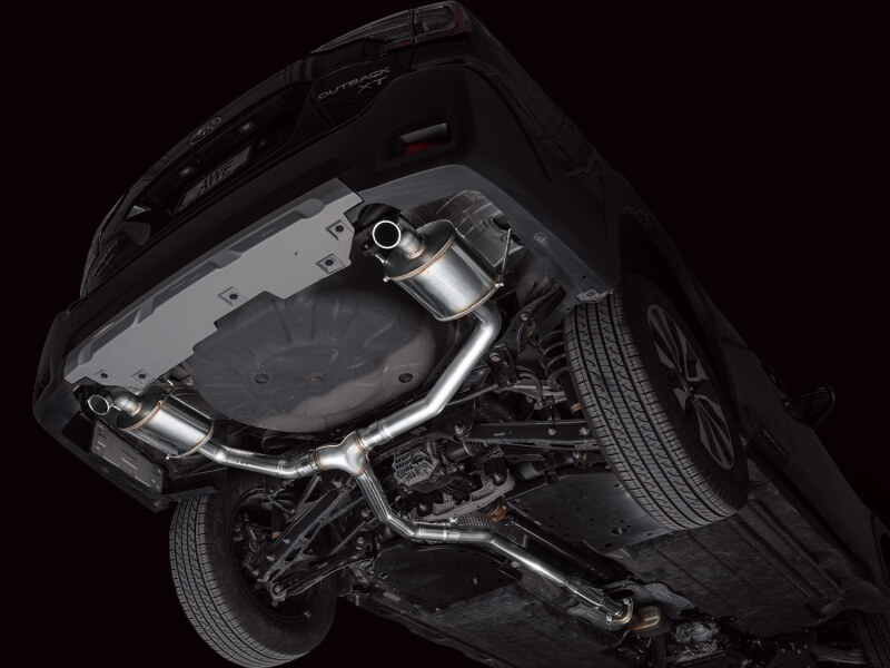 Subaru Outback Performance Exhaust - Dual - AWE Tuning - 0FG Catback with Dual BashGuards - `20-`25